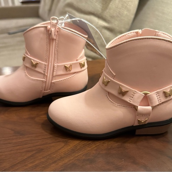 Cat & Jack Toddler Gracie Harness Western Boots in Pink 8T - Picture 6 of 9
